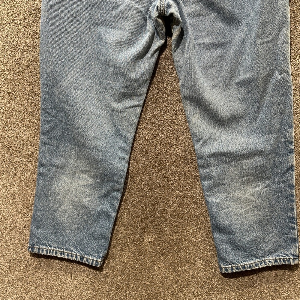 VTG LL Bean‎ Double L Flannel Blanket Lined Jeans Womens 14P Blue Denim Relaxed - Picture 13 of 15
